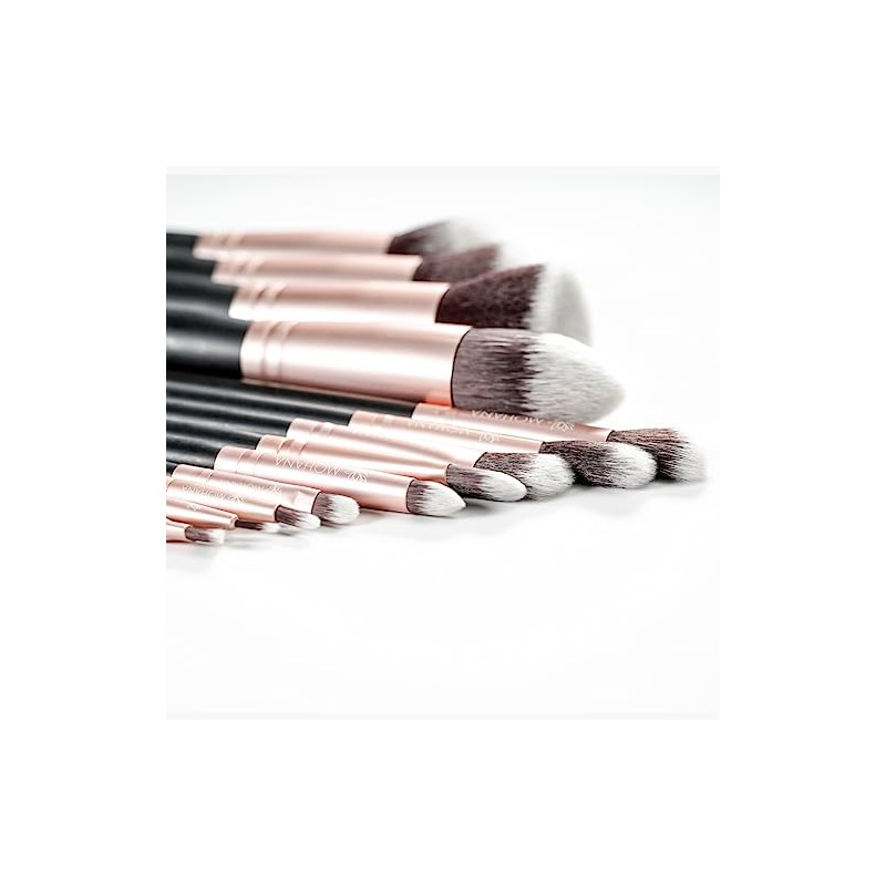 Paquete de 14 Brochas Profesionales Maquillaje Mohana Kabuki Libres de