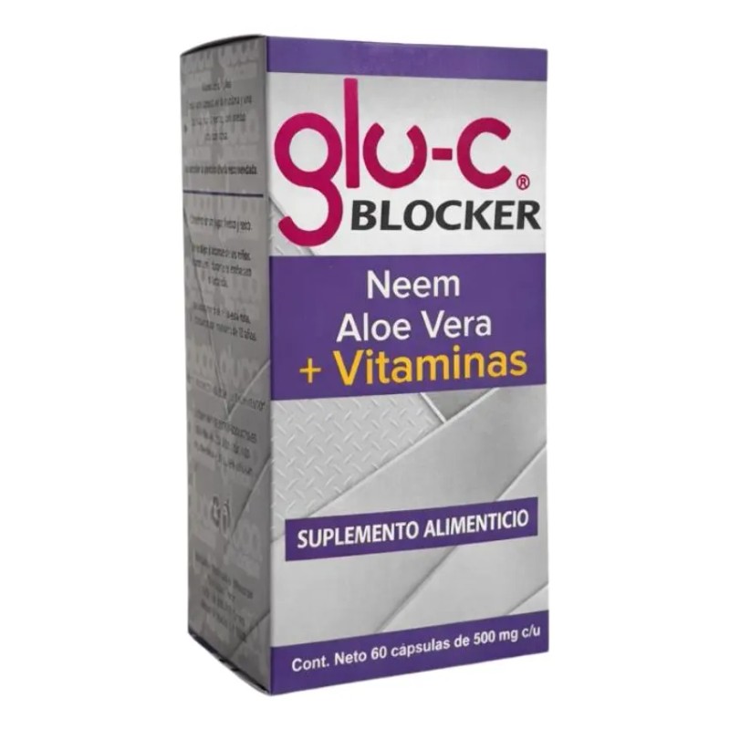 Suplemento Alimenticio Gluco Blocker Ener Green Aloe Vera Neem Cápsulas