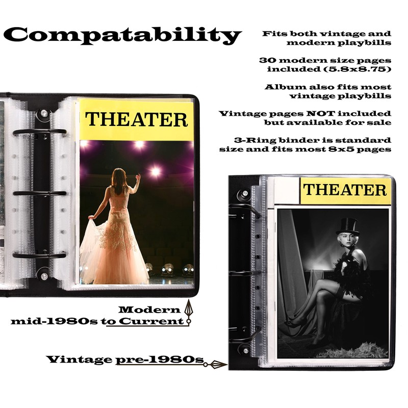 2Fold Binder for Holding Broadway Play Program and Theater Programs