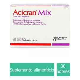 Acicran Mix Sobre Con Polvo Para Dispersar 30 Sobres De 1g