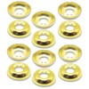 Pack of 200 Electro Brass Surface Screw Cup Washers Size