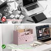 Wisuce Bamboo Mail Organizer Countertop Desktop with Drawer - All-in-One