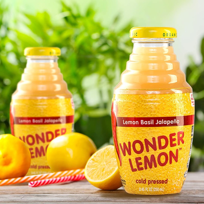 Wonder Lemon Organic Lemon Basil Jalapeno Cold Pressed Juice, 8.45oz