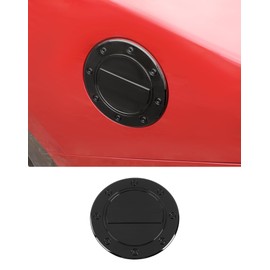 DSWSQ for Ford Mustang 2024+ Fuel Gas Filler Tank Door Cap Cover, Gas Tank Cap Fuel Filler Door Cover Trim Exterior Accessories, Black, ABS