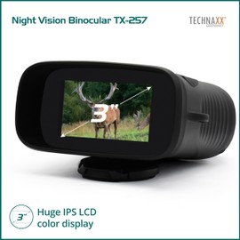 Technaxx Night Vision Binoculars TX-257 – FullHD Video 1080p, 40MP Photos, 4x Optical Magnification, 8x Digital Zoom and IR LED Illumination - Night Vision Goggles for Hunting, Hiking