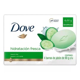 Dove Jabón De Tocador Dove Hidratación Fresca Pepino Y Té Verde