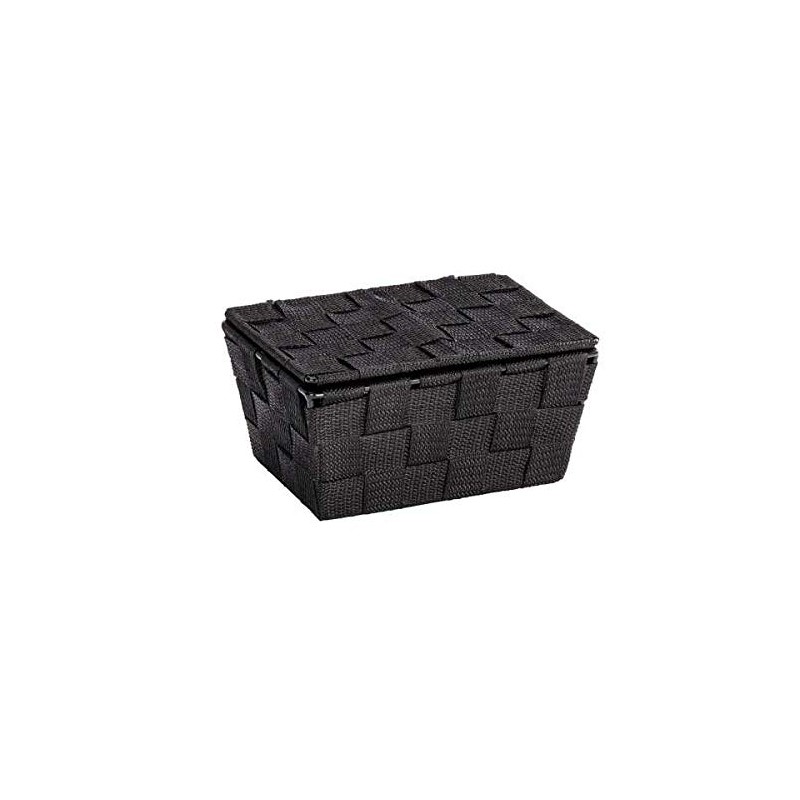 WENKO storage basket with lid Adria - bathroom basket, 19