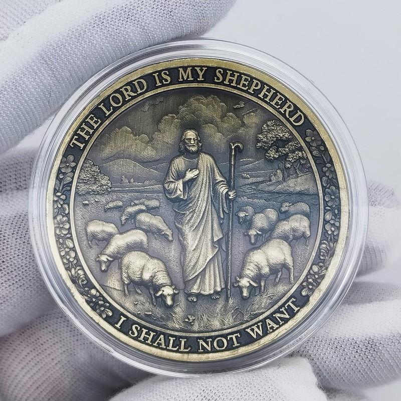 Psalm 23:4 Religious Challenge Coin - The Lord is My