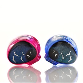 Celest PhoenixCall 1DD+2BA+2FPD in Ear Monitor Headphones,HiFi Wired Earbud,Professional Sound Isolating IEM Earphone,5N Copper Silver Plated Cable for Musician,Singer,on Stage,Gaming (Purple-blue)