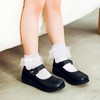 Bafiwu 8 Pairs Girls Frilly Socks, White Cotton Socks with