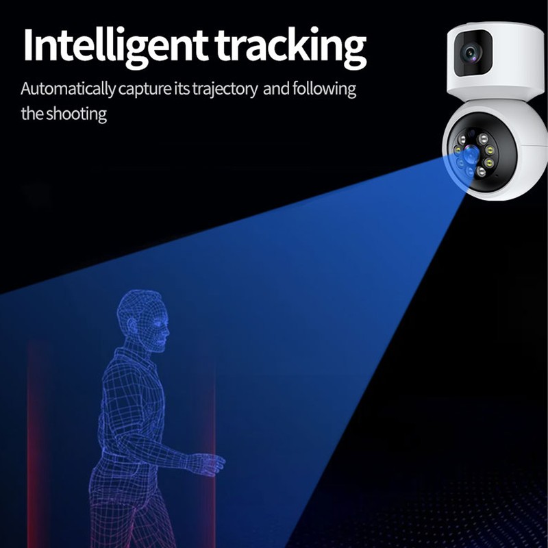 Indoor Security Camera 2160x1920 Dual Lens 2 Way Talk Night