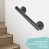 Purife 1 FT Black Matte Heavy Duty Stair Railing, Iron