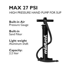 Mistral Inflatable Stand Up Paddle Board Hand Pump, High Pressure Hand Pump for SUP, Inflation and Deflation Double Action Pump, Inflatable Paddle Board, Boat & Kayak