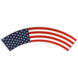 Hot Leathers American Flag 12” X 3” Top Rocker Patch PPM4159-12 Width x 3 Height Inches