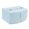 Travel Jewelry Case Portable 2 Layers PU Leather Jewelry Storage