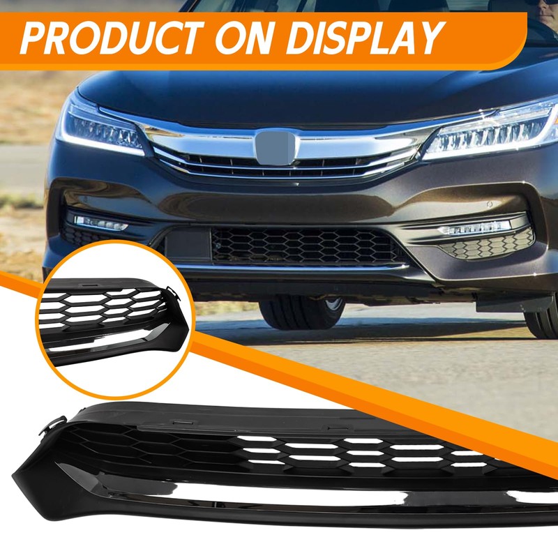 YLT AUTO Front Bumper Lower Mesh Grill Grille W/Chrome Trim