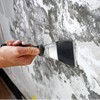 ROLLINGDOG 3 inch Bent Pole Scraper Painter's Spatula, Stiff Scraper