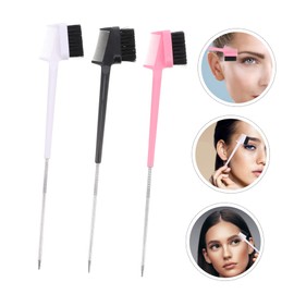 Ipetboom 3sets Double Head Eyebrow Brush Set Mascara Angled Eyebrow Grooming Tools for Lash Brow 3pcs*3