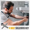 GlamRays Square Key, 4-Way Inner Dimensions 6.5 mm/7 mm/8 mm/9
