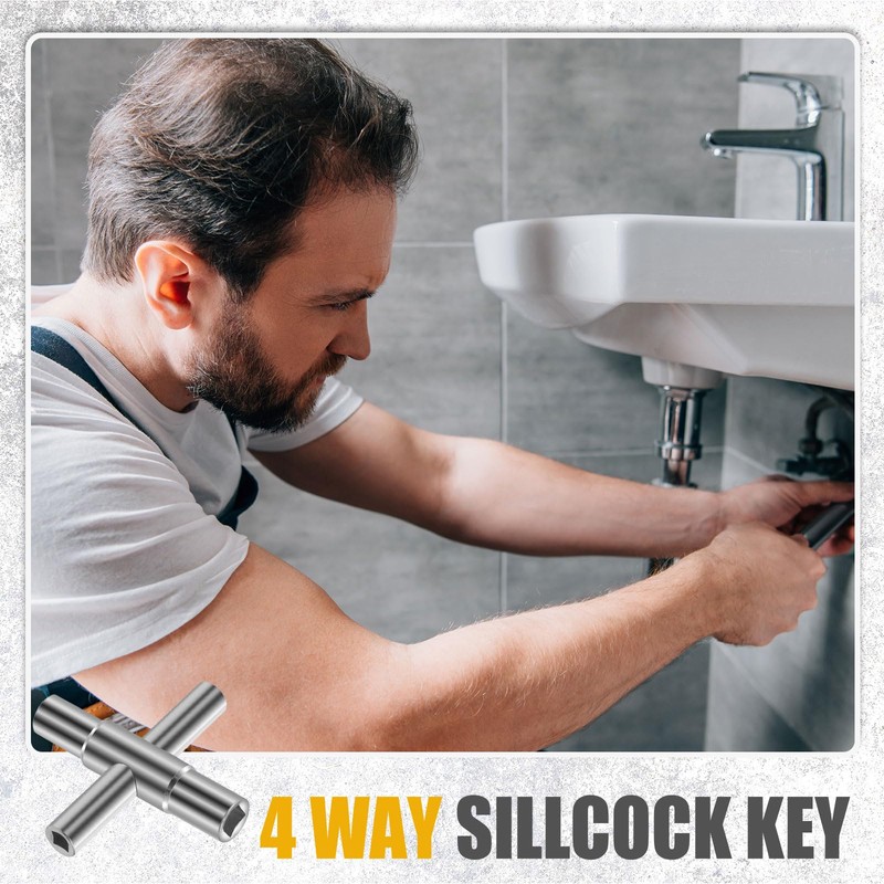 GlamRays Square Key, 4-Way Inner Dimensions 6.5 mm/7 mm/8 mm/9