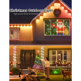YINGWOND Permanent Outdoor Lights,50ft with 36 LED Lights for Daily and Holiday,IP65 Waterproof RGB Smart Eave Lights for Christmas,49 Scene Modes,Work with Alexa, Google