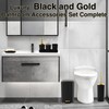 XLHOMO Black Bathroom Accessories 8 Piece Black and Gold Bathroom