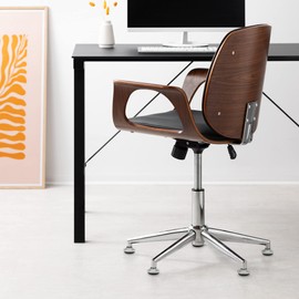 kwmobile Replacement Office Chair Gliders (Set of 5) - 11mm (7/16") Stem Bell Glide Chair Glider Feet Replacements for Castor Wheels - Silver Black