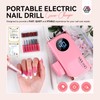 SAVILAND Electric Nail Drill Professional: 40000RPM Pink Rechargeable Electric Nail