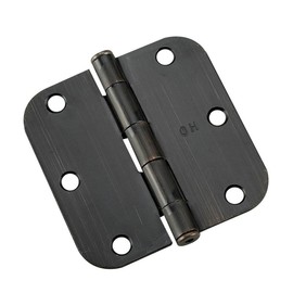 Richelieu Hardware 1821ORBB Onward 3-1/2-in (89 mm) Full Mortise Butt Hinge - 5/8" Radius, Oil-Rubbed Bronze (2-Pack)