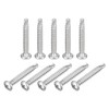 sourcing map #6-1" Self Drilling Screws, 120pcs 410 Stainless Steel