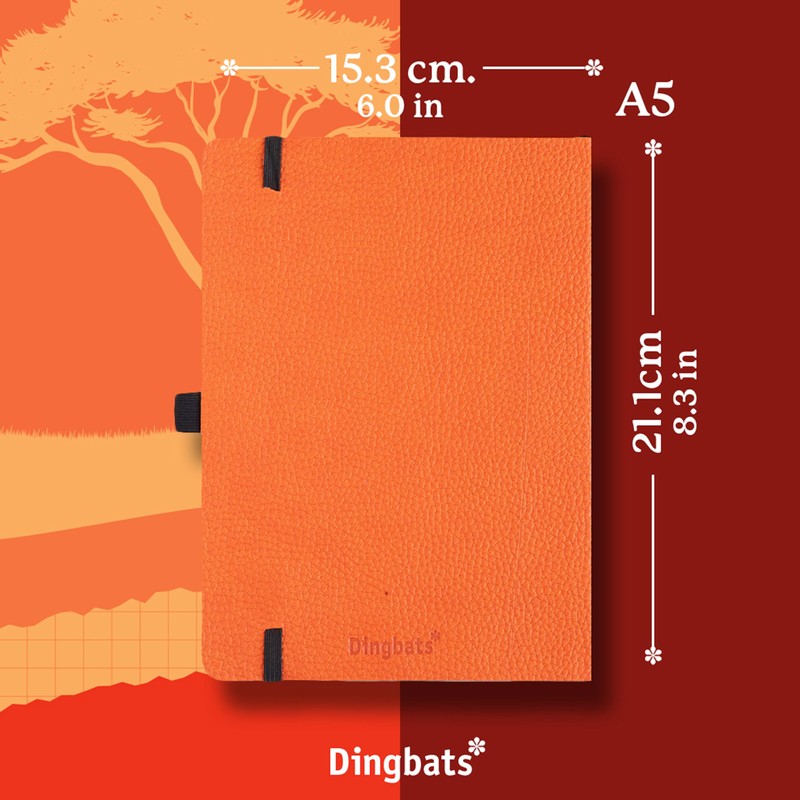 Dingbats* Wildlife Lined Journal A5 - Vegan Leather Soft Cover,