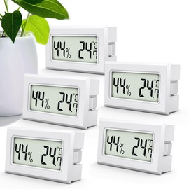 MAVORI YS-16 Mini Thermometer & Hygrometer, 2in1 Indoor Temperature and Humidity Meter - Pack of 5 (White)