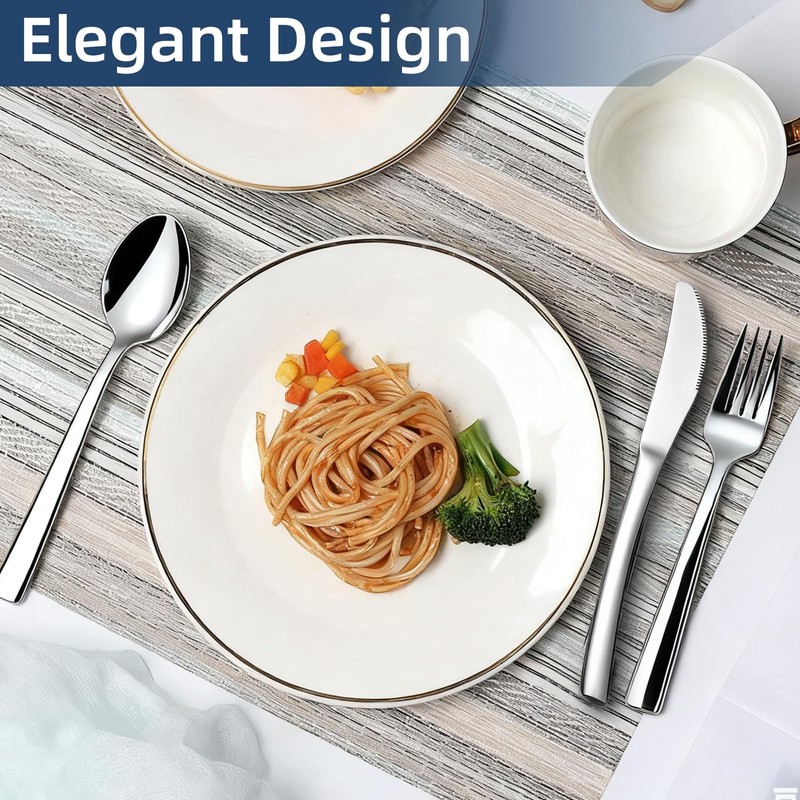 6-Piece Silverware Set Stainless Steel Flatware Set Service for 2