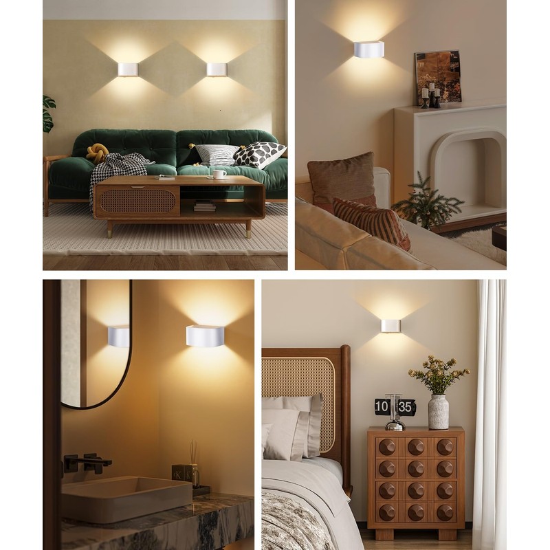 LOLEDS Battery Operated Wall Sconce, 5500mAh - 4 Pack Motion