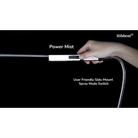 Hibbent Solid Brass High Pressure Hand Held Shower Wand Square Head Angle Adjustable