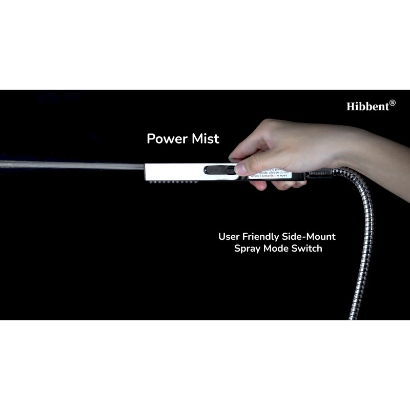 Hibbent Solid Brass High Pressure Hand Held Shower Wand Square