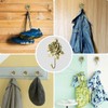 OPENDGO Rose Resin Golden Wall Hooks Wall Mounted Creative Flower