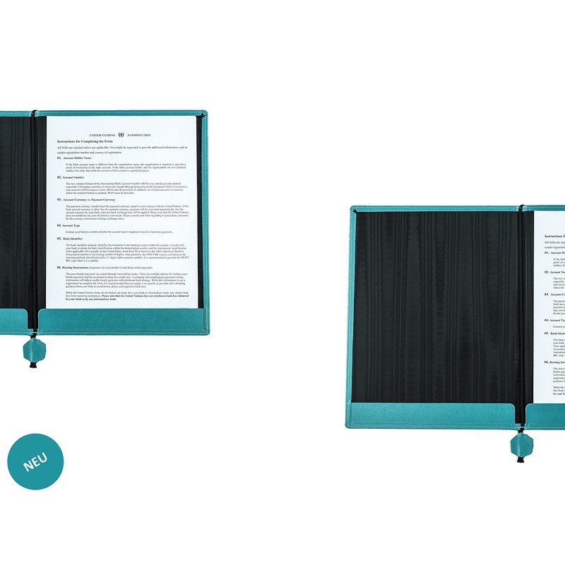 DELMON VARONE Certificate Folder in DIN A4 with Black Cord