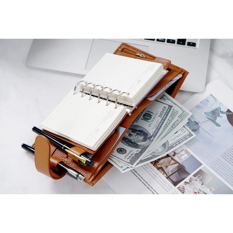 Moterm Pocket Luxe Ring Planner - Genuine Leather Binder Organiser