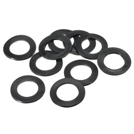 PATIKIL M25 Rubber Flat Washers 16pcs 25mm Inner Diameter 39mm Outside Diameter 2.5mm Thickness Sealing Spacer Gasket Ring for Faucet Pipe Water Hose Fastener Bolts Black