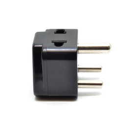 Orei 2 in 1 USA to India Adapter Plug (Type D) - 2-Pack, Black - Will Not Convert Voltage