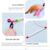 2pcs Feather Teaser Cat Toy, Cat Feather Toys,Interactive Cat Catcher