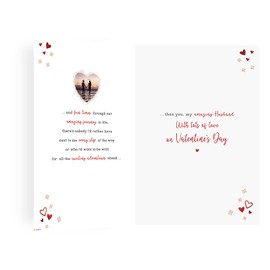 Piccadilly Greetings Photographic Valentines Day Card Husband - 10 x 7 inches, A50274