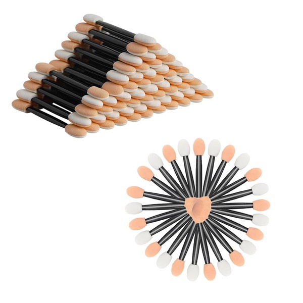 100pcs Disposable Eyeshadow Brushes Makeup Applicators With Eye Shadow Eyeliner