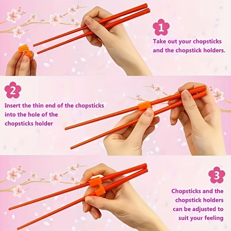 4Pcs Beginner Chopstick Rest Set, Non-slip Training Aids, Reusable Plastic