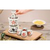 Foraineam Ceramic Sake Set with Warmer, Japanese Style Porcelain Hot