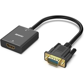 BENFEI HDMI to VGA Uni-Directional Female to Male Adapter with 3.5mm Audio Jack Compatible with TV Stick, Computer and game consoles Accessories Cable