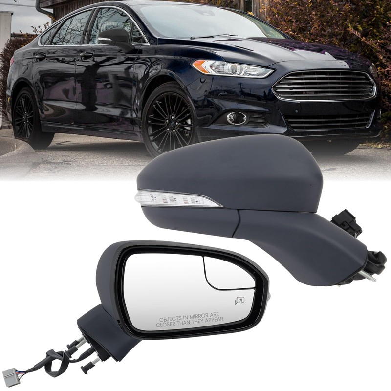 Passenger Side Mirror Compatible with Ford Fusion 2013-2016, Power, Heated,