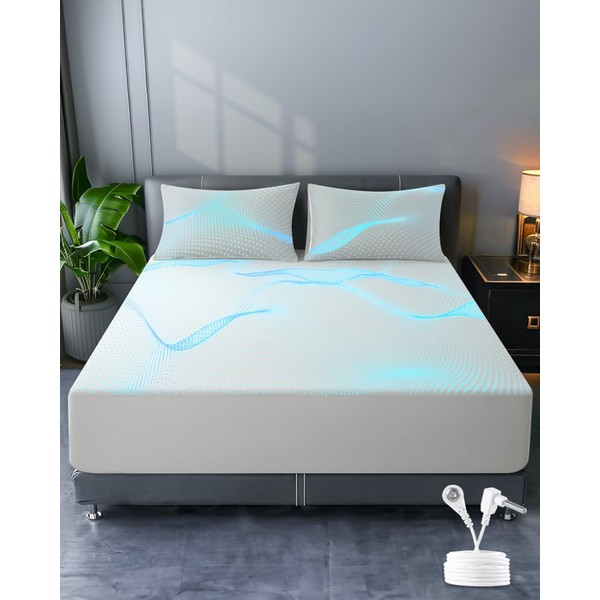 Grounding Fitted Sheets King Size, Grounding Sheet Earth Connected Bedding,10%