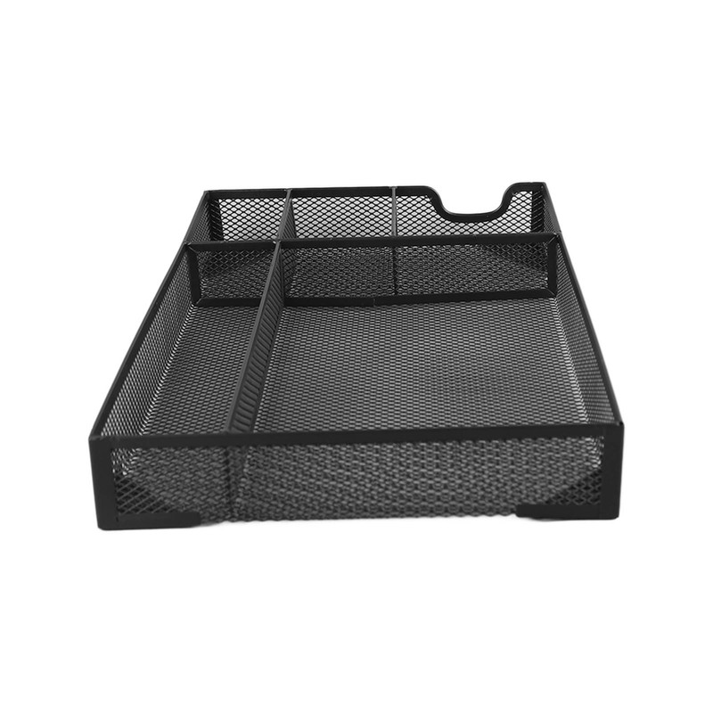Metal Mesh Drawer Organizer Tray 5 Grids Multipurpose Stable Prevent